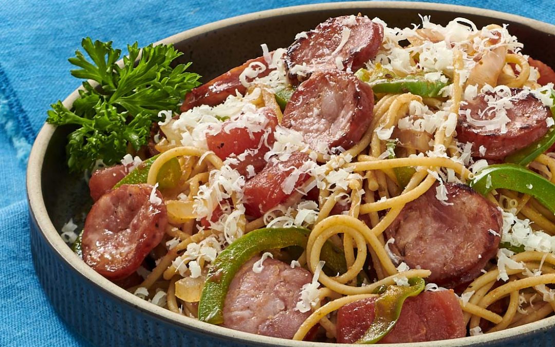 Andouille Sausage and Pepper Pasta