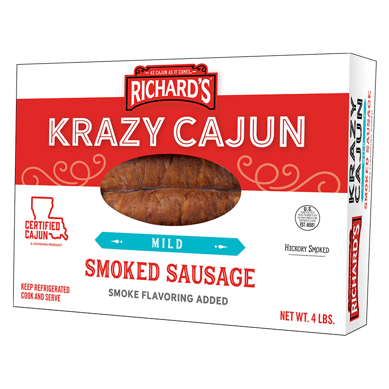 4lb Mild<br> Krazy Cajun Smoked Sausage