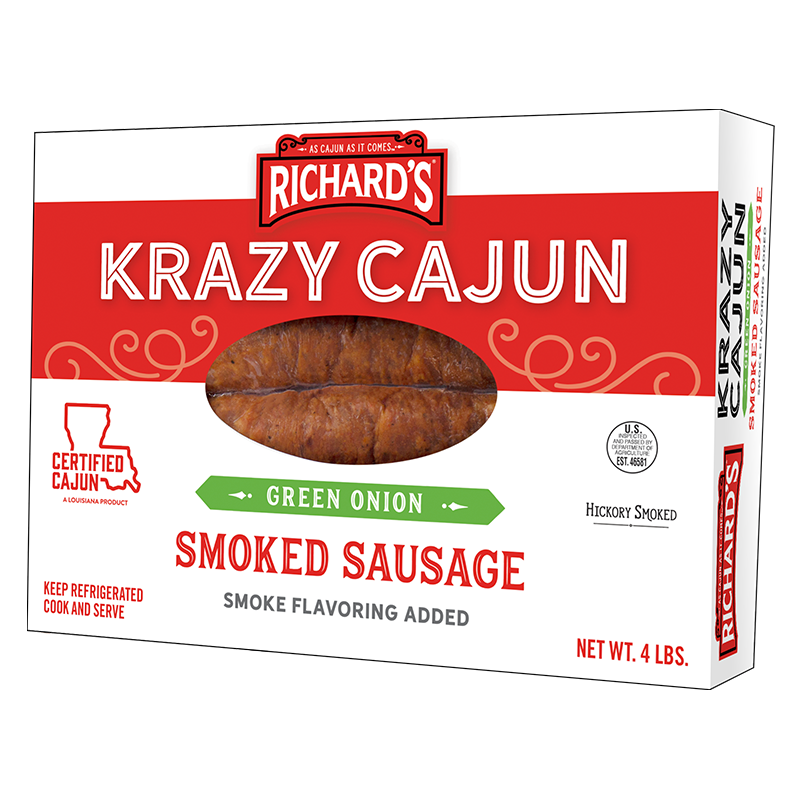 4lb Green Onion<br> Krazy Cajun Smoked Sausage