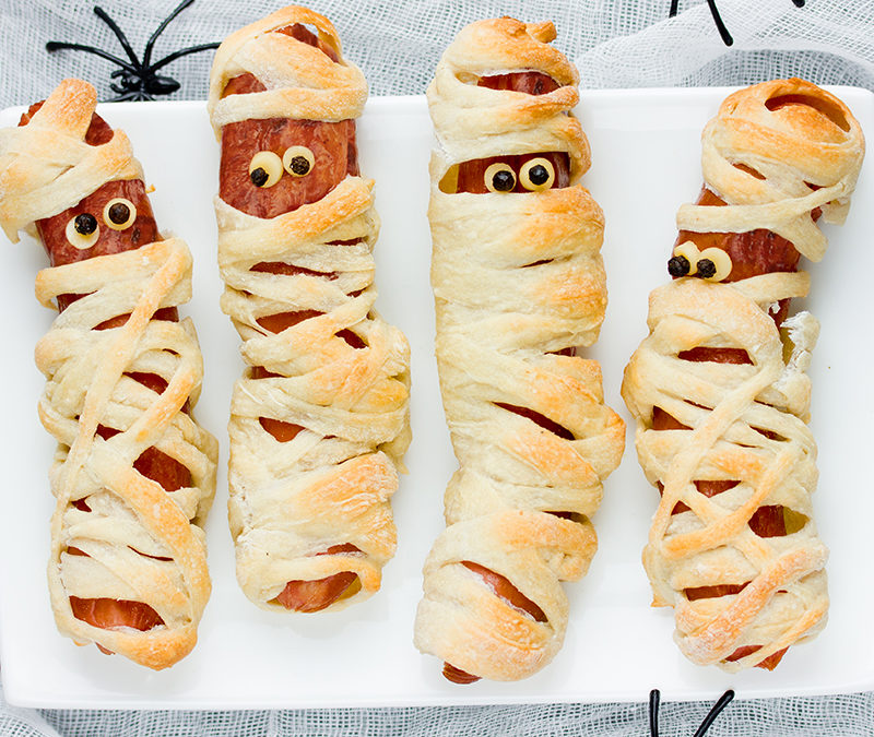 Halloween Mummy Sausages